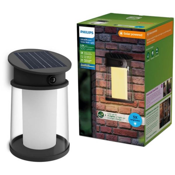 Luminária de parede solar circular...