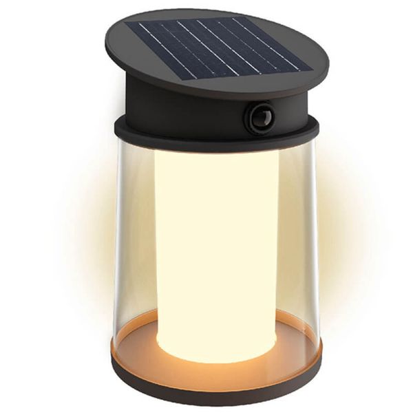 Aplique solar circular exterior JUDA, ultraeficiente con sensor de movimiento 2700K/4000K