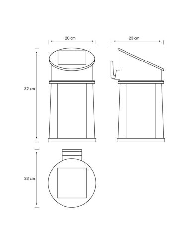 Medidas Aplique solar circular exterior JUDA, ultraeficiente con sensor de movimiento 2700K/4000K