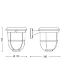 Medidas Aplique solar exterior LED RADII 1.3W 3000K estilo farolillo IP44 Ultra Efficient Solar