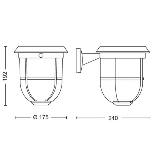 Applique murale solaire extérieure...