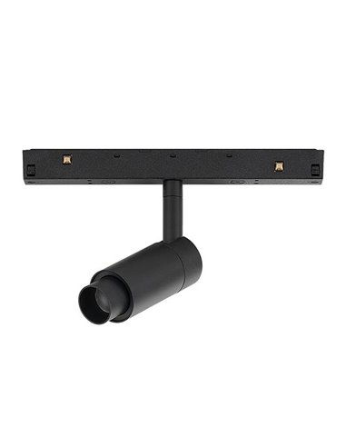 Foco LED de carril con zoom 10-38º MAGNETO 48V regulable TRIAC, 7W 3000K