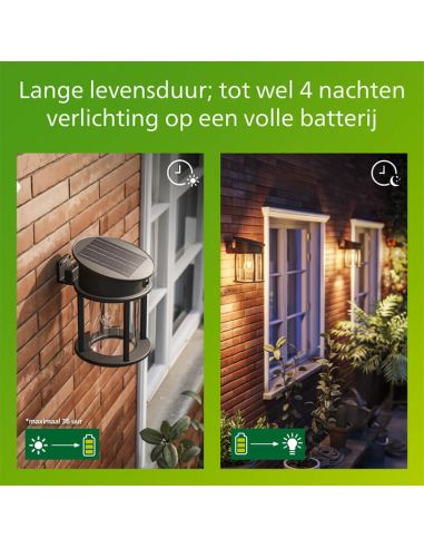 Luminária de parede solar circular para ambientes externos GERI RD, com sensor de movimento, ultraeficiente, 2700K/4000K