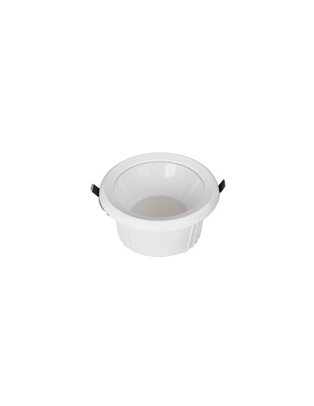 Downlight empotrable LED 20W TAMPA, blanco, 1850Lm, CTT (2700K,3200K,4000K), corte 145mm, 75º, IP65
