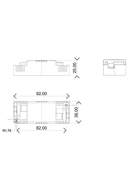 Driver TAMPA 8W, No Regulable On/Off o Dimmable Triac/Dali, 200mA