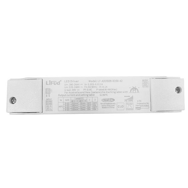 Driver TAMPA 8W, No Regulable On/Off o Dimmable Triac/Dali, 200mA