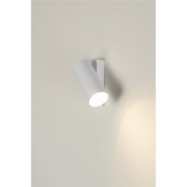 Aplique foco lector orientable NAZARE blanco, mini GU10 (no incl.)