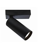 Aplique foco lector orientable NAZARE negro, mini GU10 (no incl.)