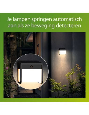 Aplique LED exterior solar con sensor de movimiento EZRA, negro 1,8W 250Lm, 3000K,