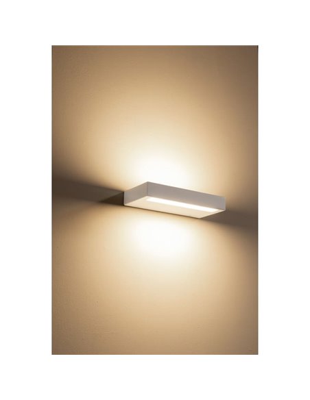 Aplique LED de pared rectangular con luz hacia arriba CONIL, negro, 30W 2480Lm, CCT Dimmable, 39cm