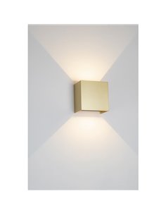 Luminária de parede LED DAVOS Gold sofisticada de 20 W, com iluminação para cima e para baixo, regulável em 2700 K/3000 K