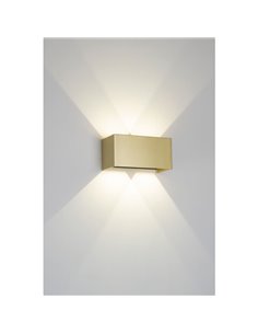 Aplique LED de pared elegante 24W DAVOS oro, luz arriba y abajo, 2700K/3000K dimmable