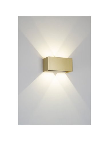 Aplique LED de pared elegante 24W DAVOS oro, luz arriba y abajo, 2700K/3000K dimmable