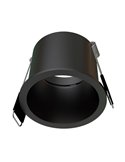 Aro empotrable moderno redondo MALT negro, GU10 (no incl.), máx. 12W, corte 60mm