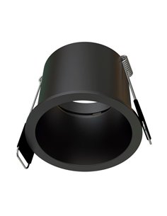 Aro empotrable moderno redondo MALT negro, GU10 (no incl.), máx. 12W, corte 60mm
