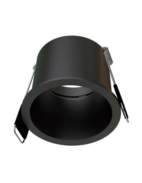 Aro empotrable moderno redondo MALT negro, GU10 (no incl.), máx. 12W, corte 60mm