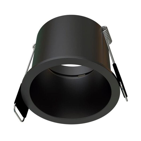 Aro empotrable moderno redondo MALT negro, GU10 (no incl.), máx. 12W, corte 60mm