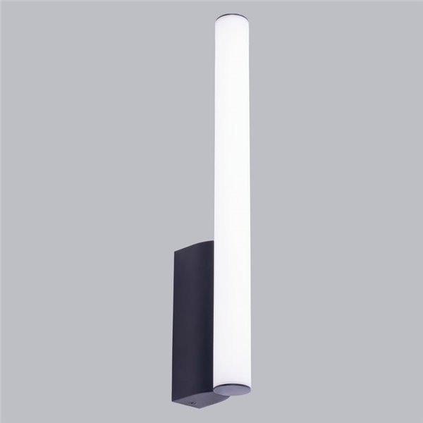 Aplique LED vertical para baño elegante 8W ANTIGA negro, 3000K/4000K, IP44