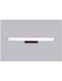 Aplique LED horizontal para baño 12W ANTIGA, negro con diseño elegante, 59,2cm, IP44 3000K/4000K