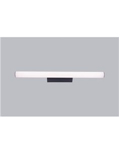 Aplique LED horizontal para baño 12W ANTIGA, negro con diseño elegante, 59,2cm, IP44 3000K/4000K