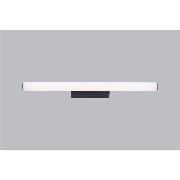 Aplique LED horizontal para baño 12W ANTIGA, negro con diseño elegante, 59,2cm, IP44 3000K/4000K