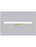 Aplique LED horizontal para baño 12W ANTIGA, oro con diseño elegante, 59,2cm, IP44 3000K/4000K