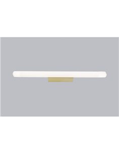 Aplique LED horizontal para baño 12W ANTIGA, oro con diseño elegante, 59,2cm, IP44 3000K/4000K