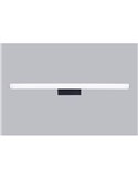 Aplique LED horizontal para baño 18W ANTIGA, negro con diseño elegante, 89,2cm, IP44 3000K/4000K