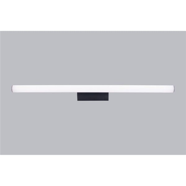 Aplique LED horizontal para baño 18W ANTIGA, negro con diseño elegante, 89,2cm, IP44 3000K/4000K