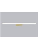 Aplique LED horizontal para baño 18W ANTIGA, oro con diseño elegante, 89,2cm, IP44 3000K/4000K
