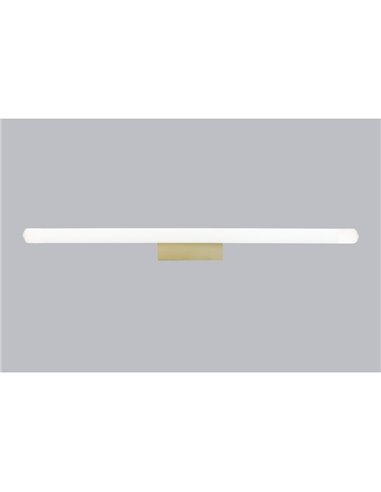 Aplique LED horizontal para baño 18W ANTIGA, oro con diseño elegante, 89,2cm, IP44 3000K/4000K