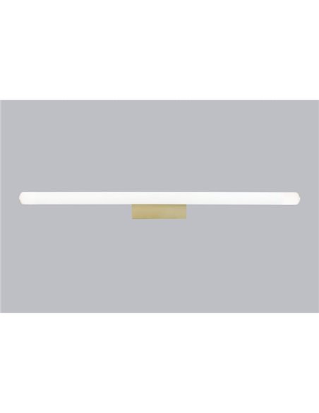 Aplique LED horizontal para baño 18W ANTIGA, oro con diseño elegante, 89,2cm, IP44 3000K/4000K