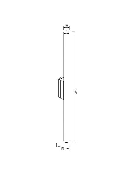 Aplique LED horizontal para baño 18W ANTIGA, oro con diseño elegante, 89,2cm, IP44 3000K/4000K
