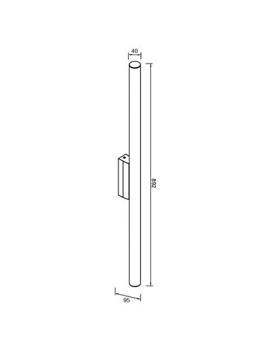 Aplique LED horizontal para baño 18W ANTIGA, negro con diseño elegante, 89,2cm, IP44 3000K/4000K