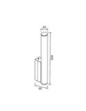 Aplique LED vertical para baño elegante 8W ANTIGA oro, 3000K/4000K, IP44