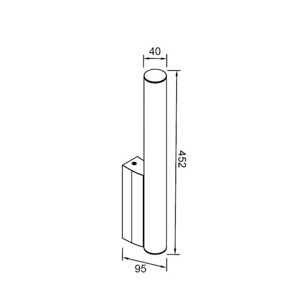 Aplique LED vertical para baño elegante 8W ANTIGA negro, 3000K/4000K, IP44