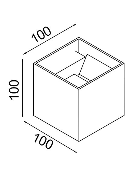 Luminária de parede LED decorativa 12W DAVOS dourada, luz ascendente e descendente, regulável 2700K/3000K