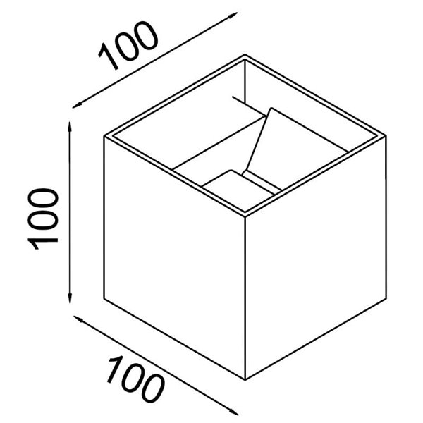 Applique murale décorative LED 12W DAVOS dorée, éclairage direct et indirect, intensité variable 2700K/3000K