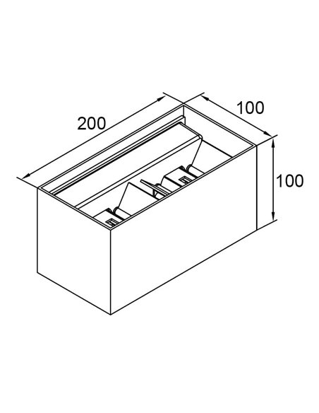 Elegante luminária de parede LED DAVOS Gold de 24 W, com iluminação para cima e para baixo, regulável em 2700 K/3000 K