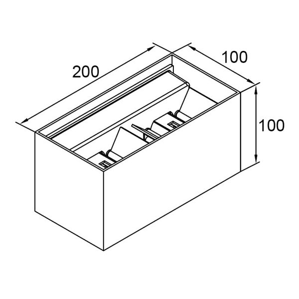 Elegante luminária de parede LED DAVOS Gold de 24 W, com iluminação para cima e para baixo, regulável em 2700 K/3000 K