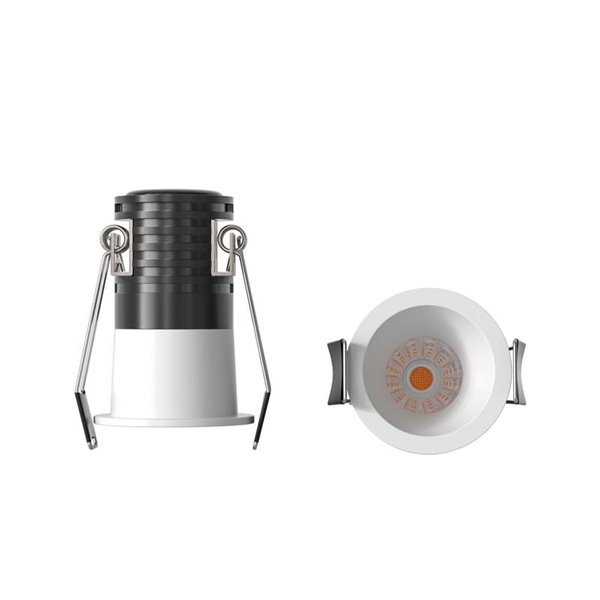 Downlight LED empotrable minimalista 3W CANE blanco, 45º, Ø40,2mm 3000K/4000K