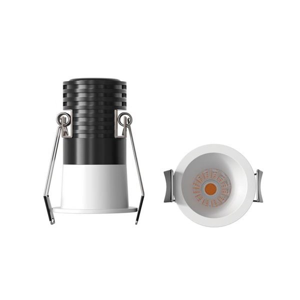 Downlight LED minimalista de encastrar 7W CANE branco, 40º, Ø60,3mm 3000K/4000K