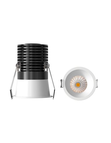 Downlight LED empotrable discreto 12W CANE blanco, 38º, Ø81,5mm 3000K/4000K