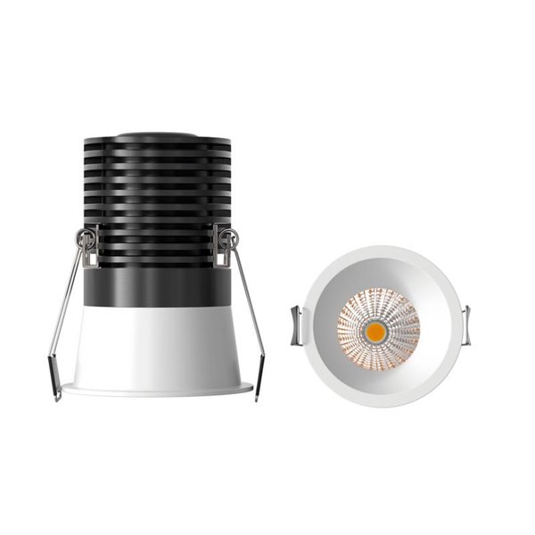Downlight LED empotrable discreto 12W CANE blanco, 38º, Ø81,5mm 3000K/4000K