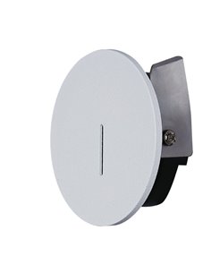 Luz LED empotrable redonda para escalera o pasillo SOTAVENTO blanca, Ø58mm 3W 3000K, IP42, corte 45mm