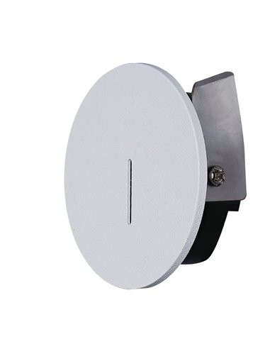 Luz LED empotrable redonda para escalera o pasillo SOTAVENTO blanca, Ø58mm 3W 3000K, IP42, corte 45mm