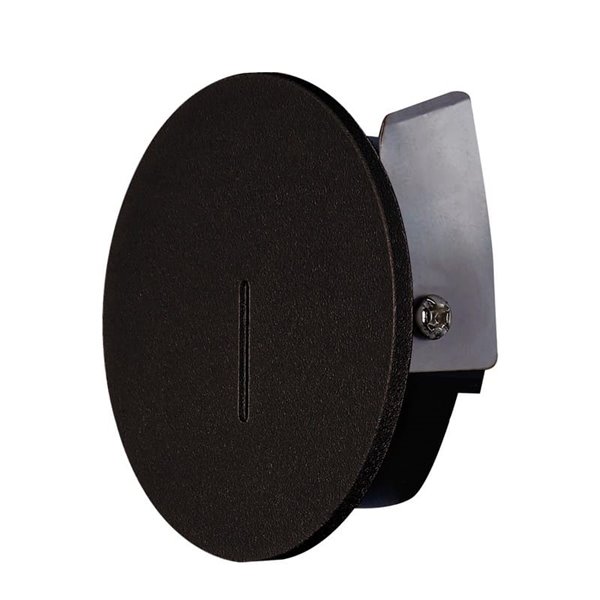 Spot LED encastrable rond SOTAVENTO pour escaliers ou couloirs, noir, Ø58mm, 3W, 3000K, IP42, découpe 45mm