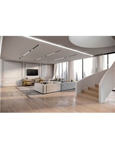 Luz LED empotrable redonda para escalera o pasillo SOTAVENTO negro, Ø58mm 3W 3000K, IP42, corte 45mm 2