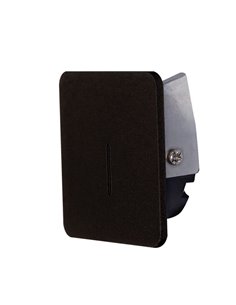 Luz LED empotrable cuadrada para escalera o pasillo SOTAVENTO negro, 56mm 3W 3000K, IP42, corte 45mm