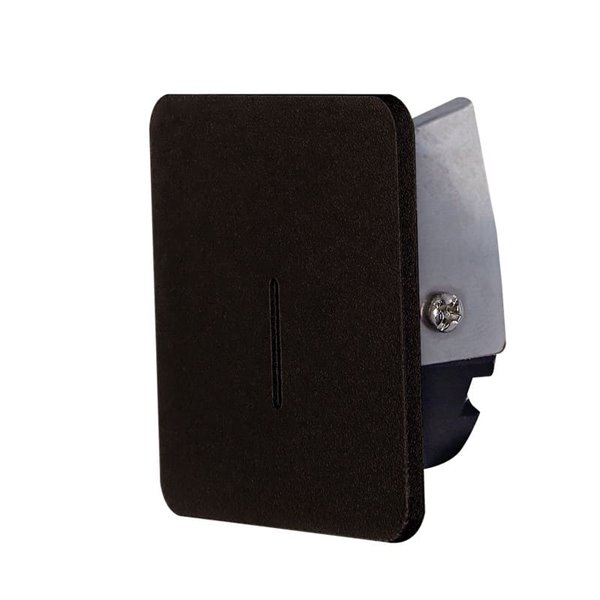 Luz LED empotrable cuadrada para escalera o pasillo SOTAVENTO negro, 56mm 3W 3000K, IP42, corte 45mm